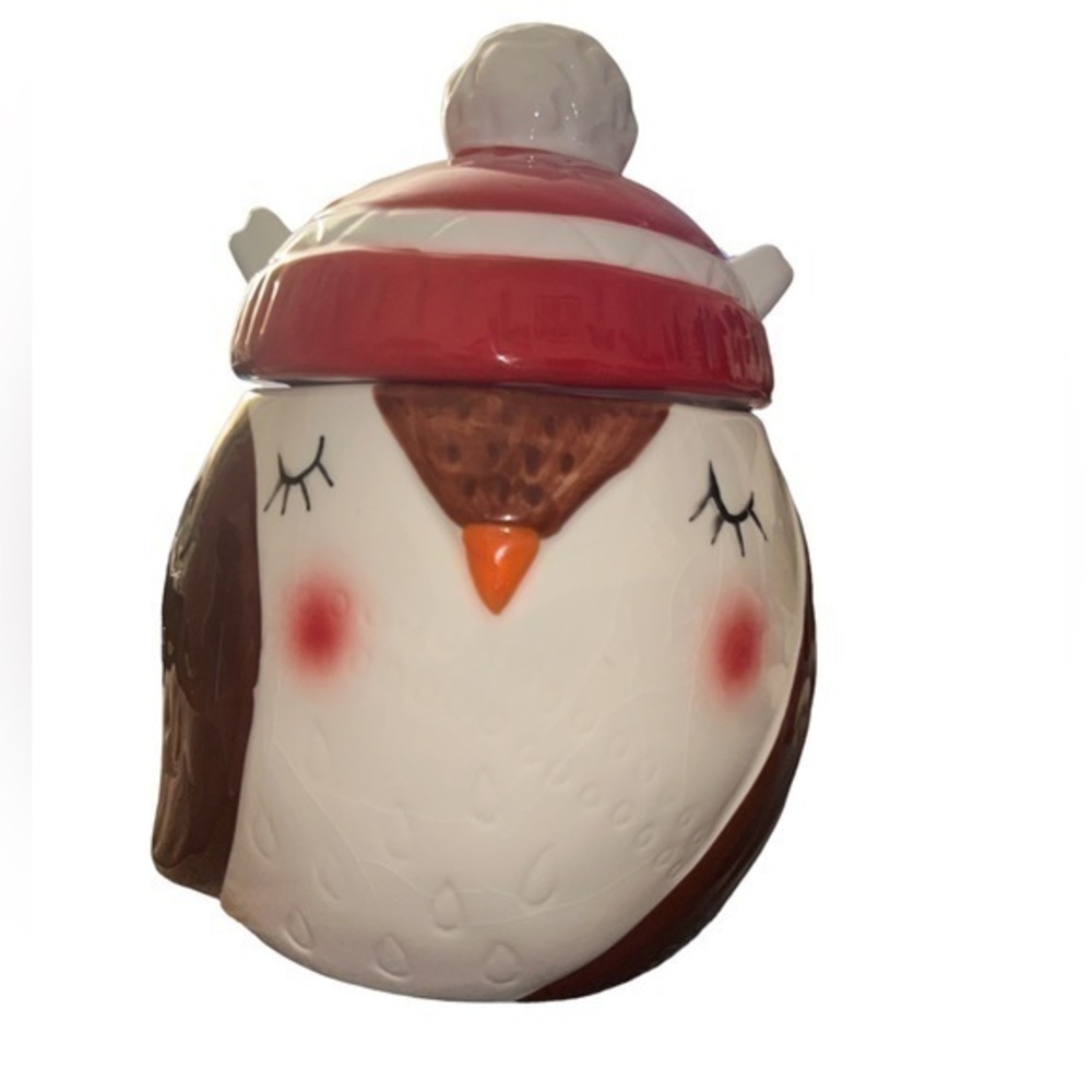 Arlington winter owl jar